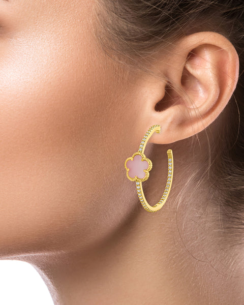 Clover Hoop Earrings
