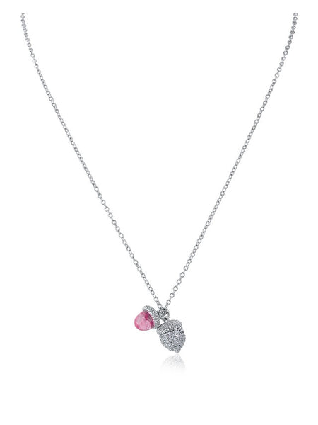 Double Acorn Pendant Necklace