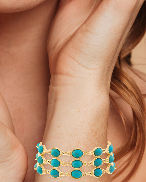 Triple Row Turquoise Bracelet