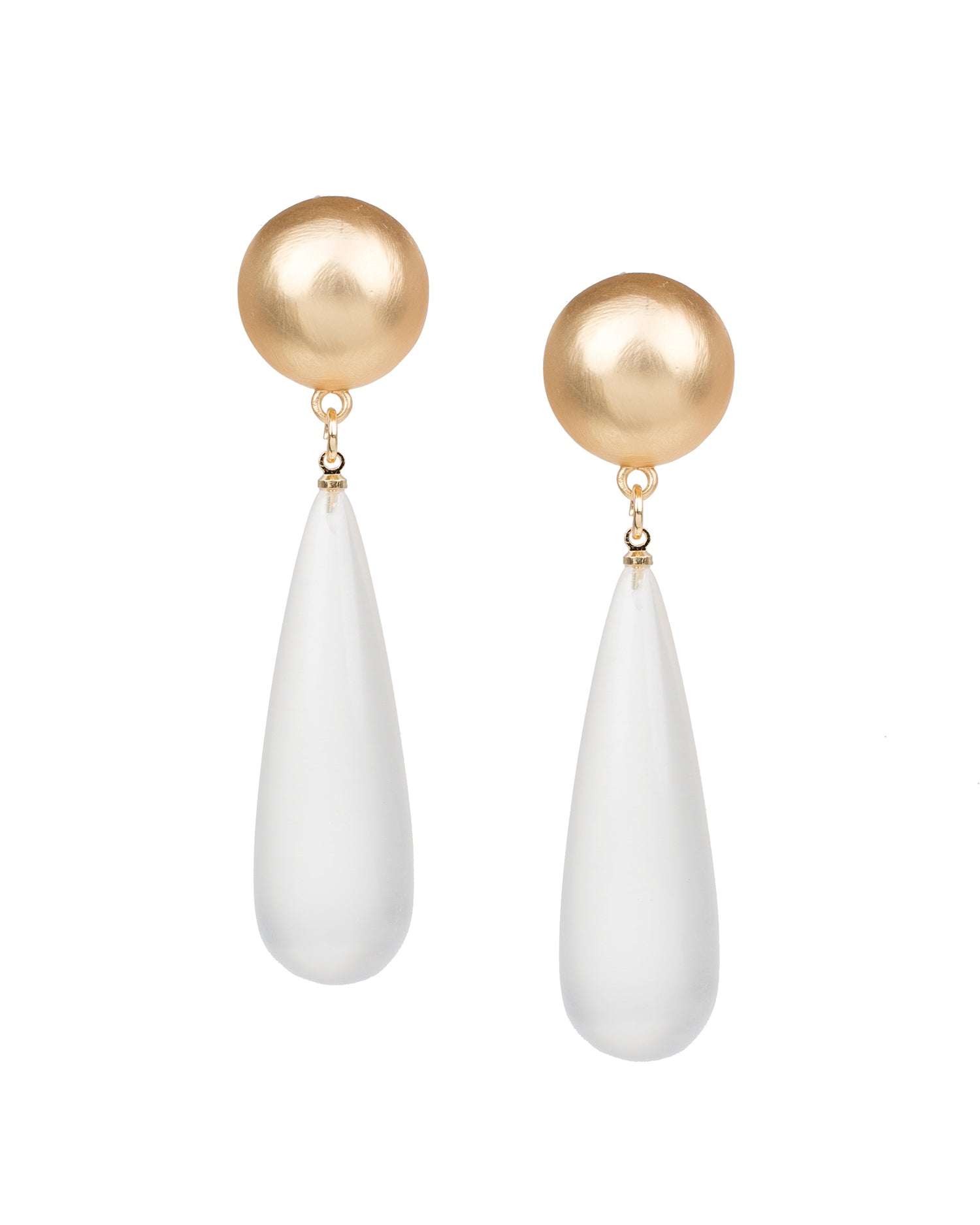 Lucite Pear Drop Earrings