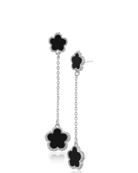 Resin Clover Drop Earrings