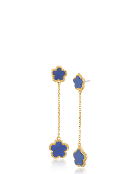 Resin Clover Drop Earrings