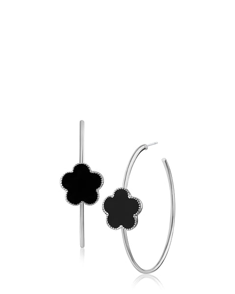 Clover Station Hoop Earrings