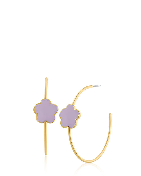 Clover Station Hoop Earrings