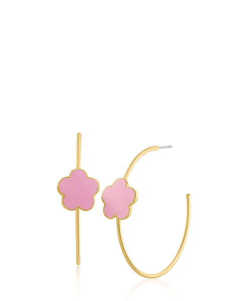 Clover Station Hoop Earrings
