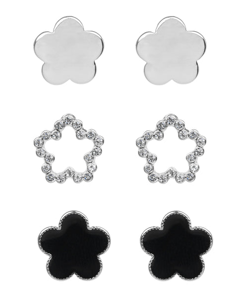 Set of 3 Clover Stud Earrings