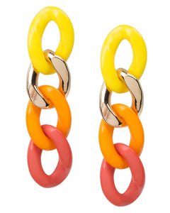 Multi color resin chain  ear