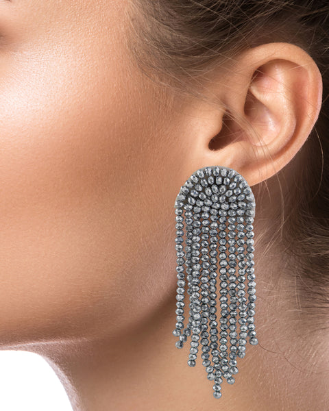 Beaded Fringe Earrings