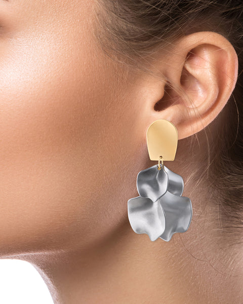 Ginkgo Leaf Flutter Drop Earrings