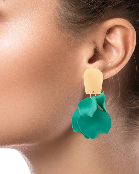 Ginkgo Leaf Flutter Drop Earrings