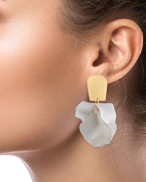 Ginkgo Leaf Flutter Drop Earrings