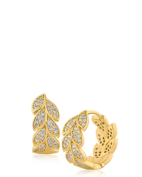 Leaf Hoop Earrings