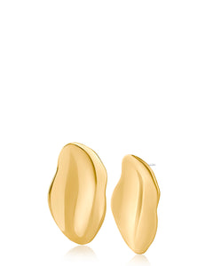 Misshaped Gold Plated Earrings