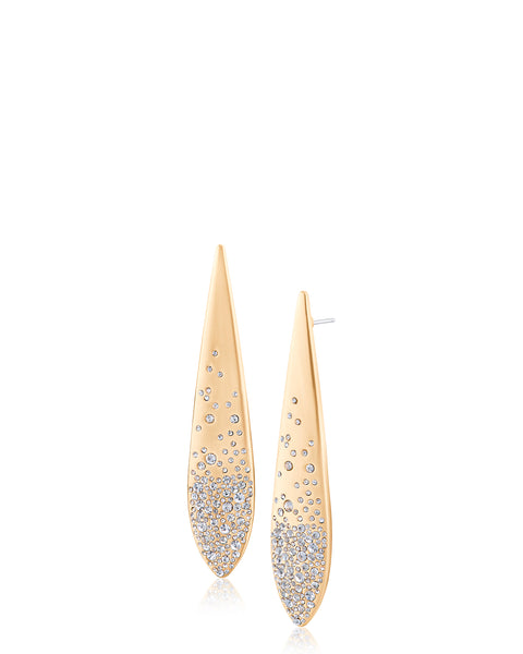 Gold-Tone Crystal Pavé Drop Earrings