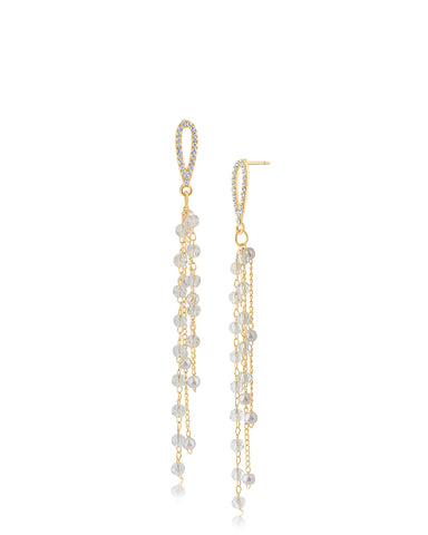 Fringe Beaded Earrings