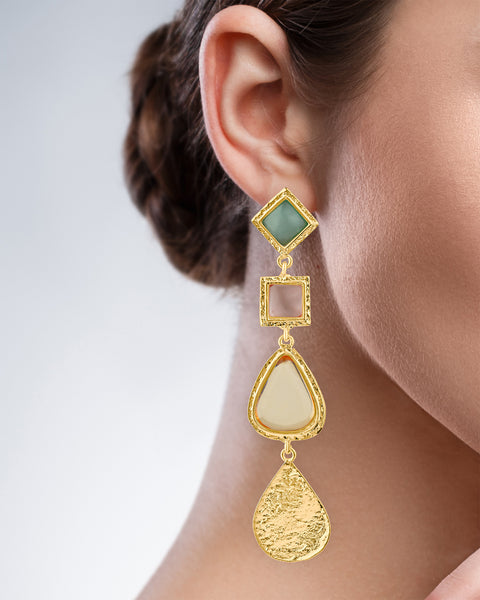 Multi Shape Drop Earrings
