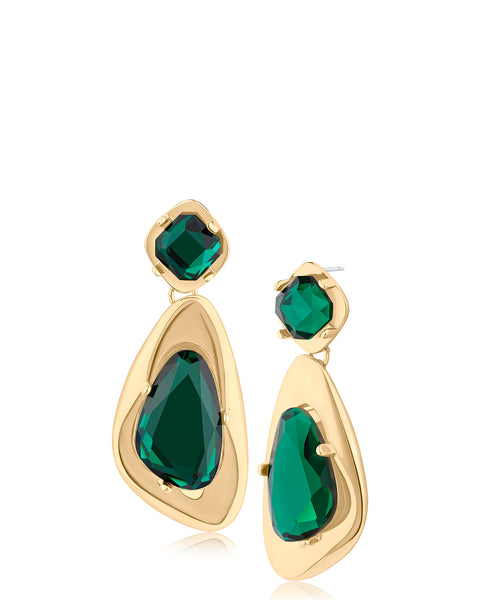 Crystal Molten Drop Earrings
