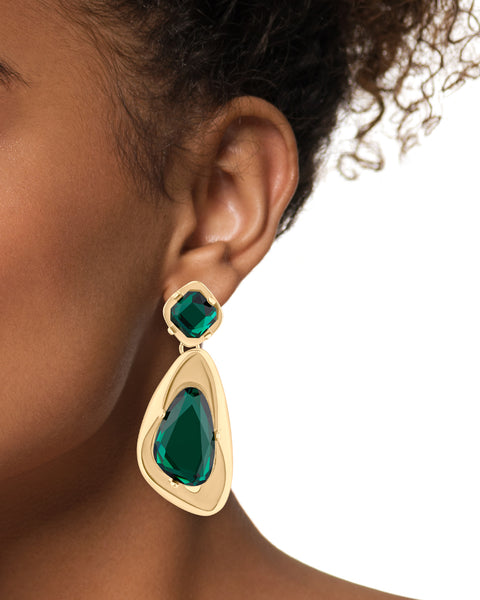Crystal Molten Drop Earrings