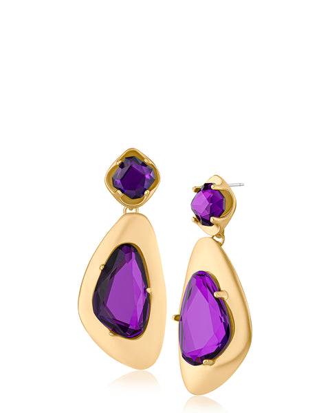 Crystal Molten Drop Earrings