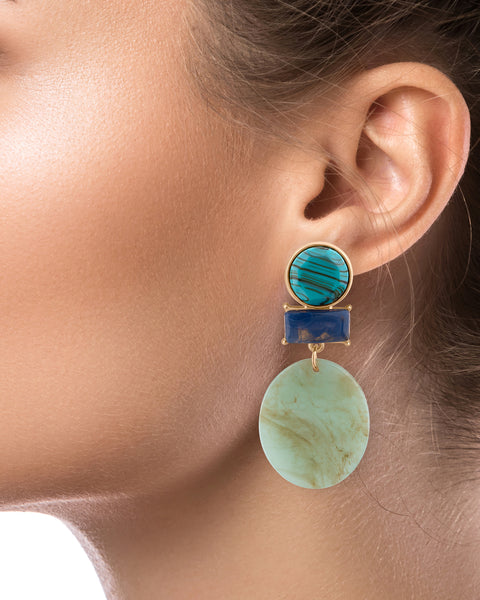 Geometric Boho Drop Earrings