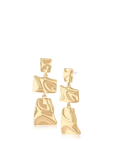 Triple Geometric Drop Earrings