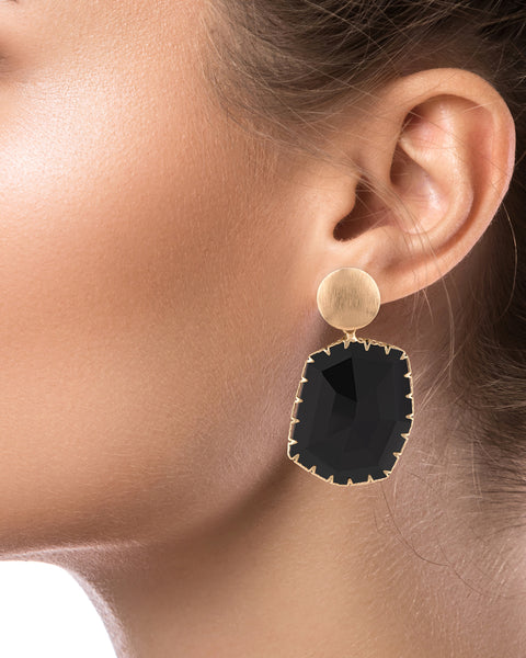 Pink Glass Drop Earrings