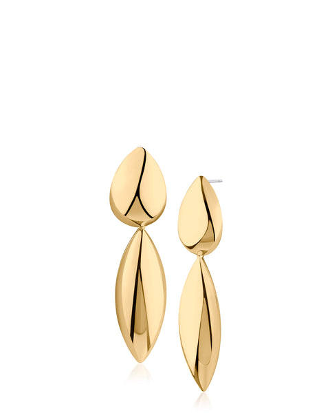 Elongated Teardrop Drop Earrings