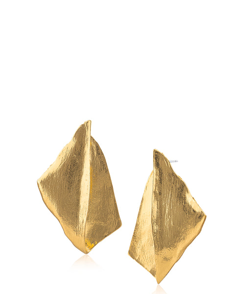 Sculpted Gold-Tone Statement Earrings