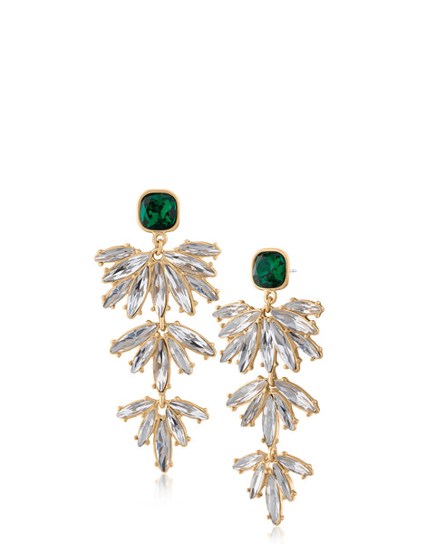 Crystal Marquise Graduated Drop Earrings