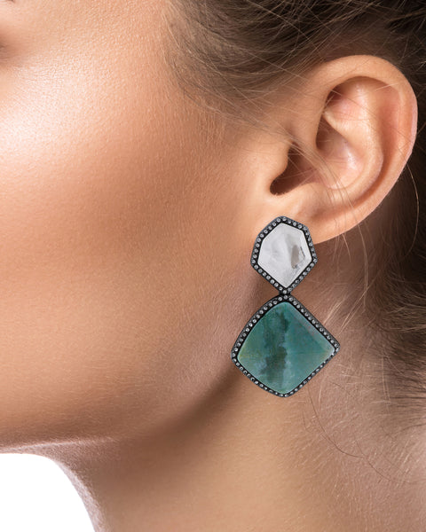 Semi-Precious Stone Drop Earrings