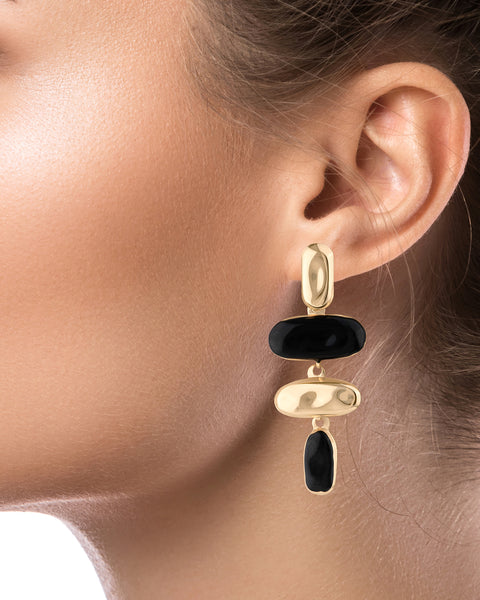 Organic Pebble Cascade Earrings