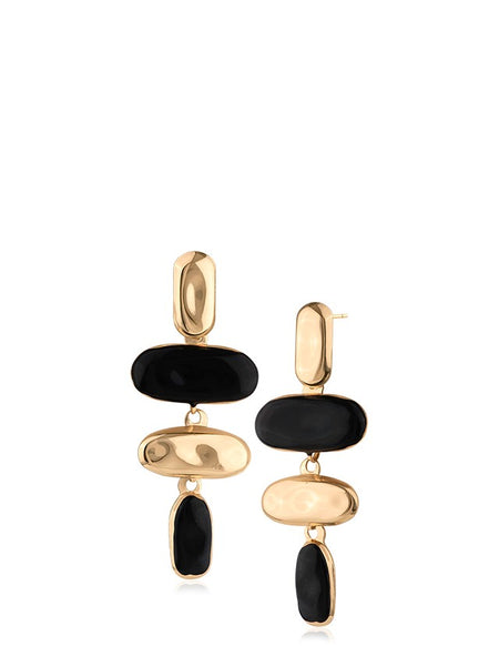 Organic Pebble Cascade Earrings