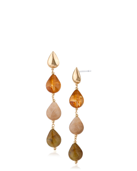 Cascading Teardrop Statement Earrings