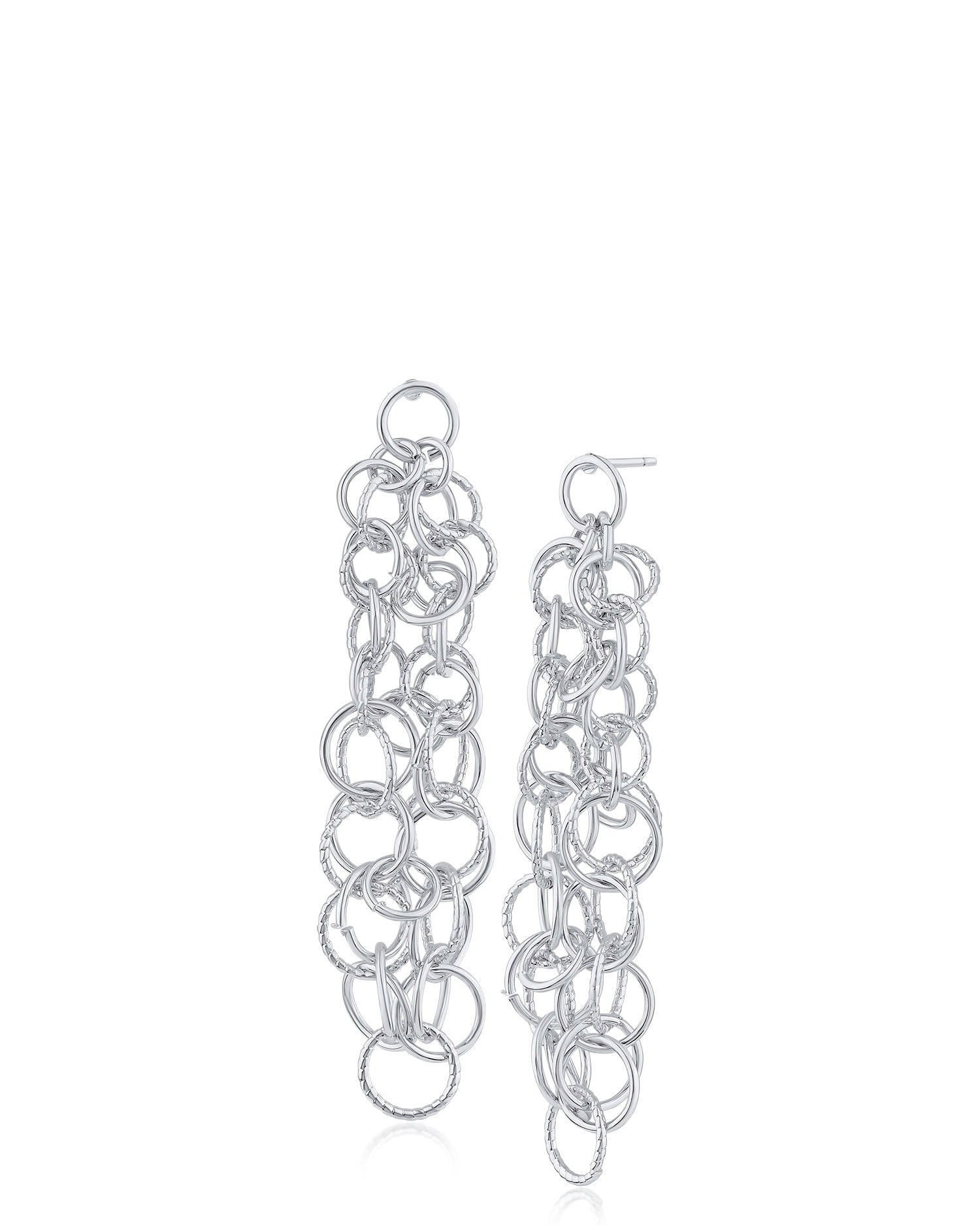 Cluster Chain Drop Earrings