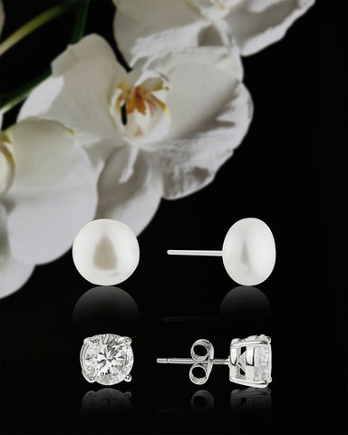 CZ and Pearl Set