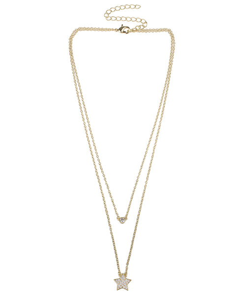 Double Layer Star Charm Necklace