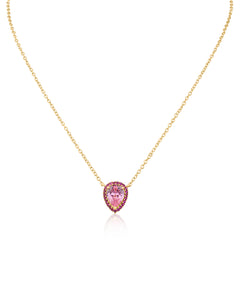 Pink Pear CZ Pendant