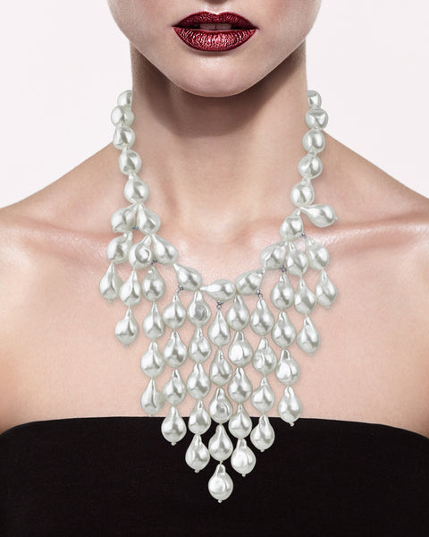 Baroque Pearl Bib Necklace