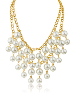 Double Chain and Pearl Necklace