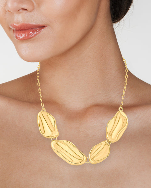 Gold Plated Wave Necklace