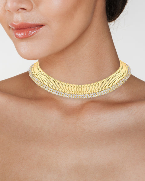 Gold Plated Collar Necklace