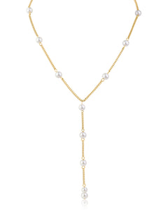 Pearl and Chain Y-necklace