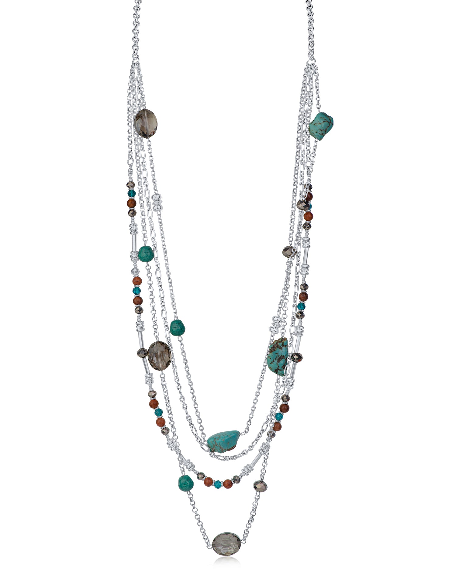 Layered Multi Stone Necklace