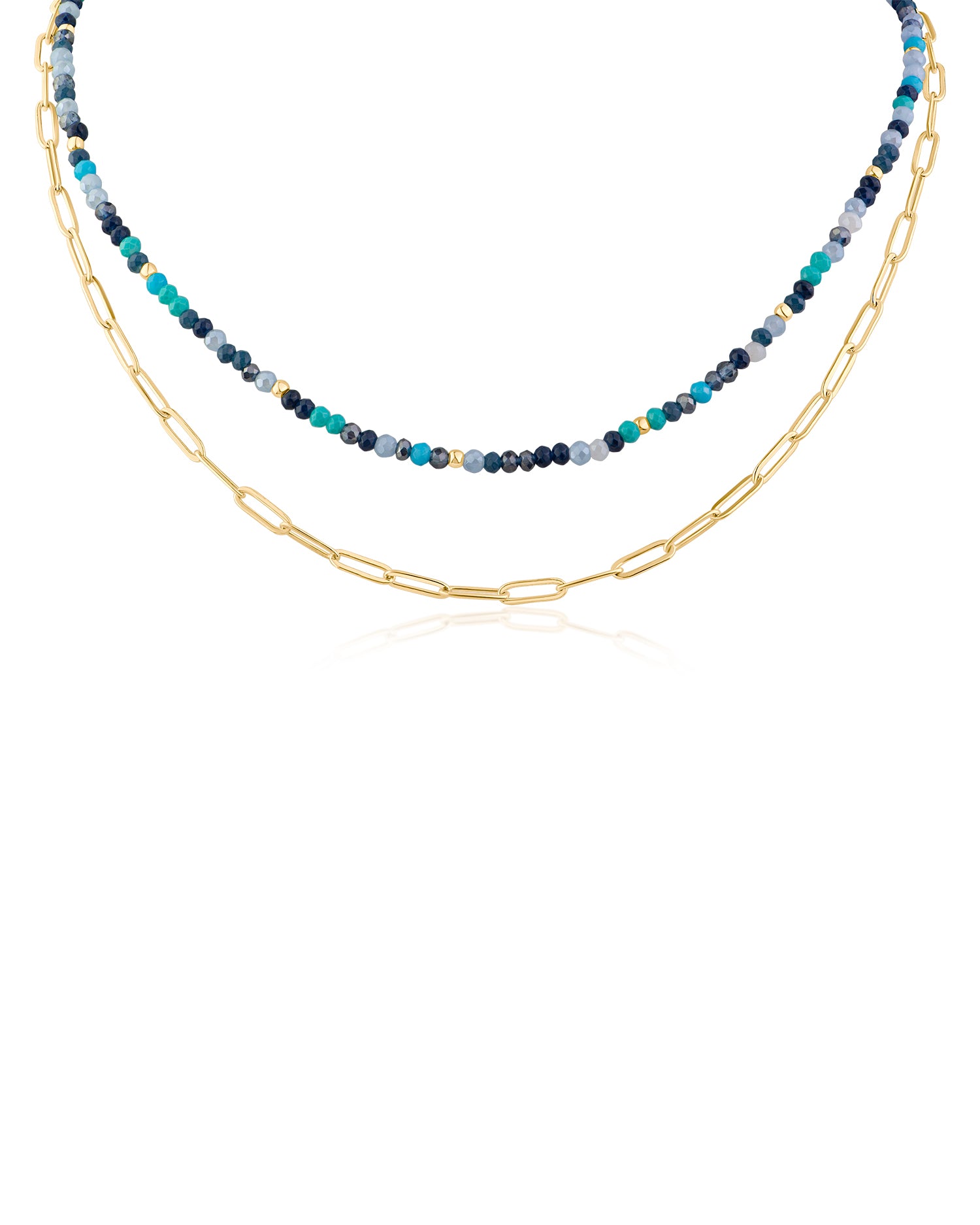 Chain and Beaded Necklace