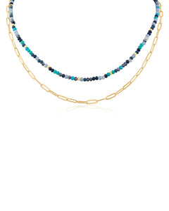Chain and Beaded Necklace