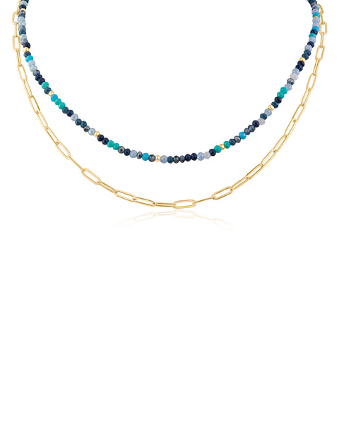 Chain and Beaded Necklace