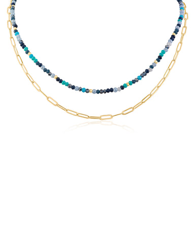 Chain and Beaded Necklace