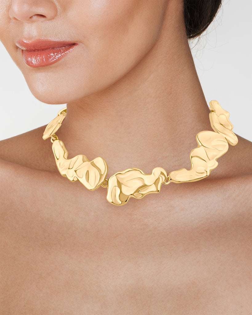 Metal Collar Necklace – Jardin Jewelry - Main Image