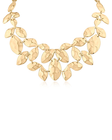 Gold Plated Bib Necklace