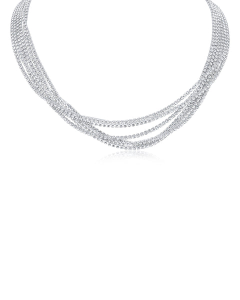 Multi-Row Crystal Necklace
